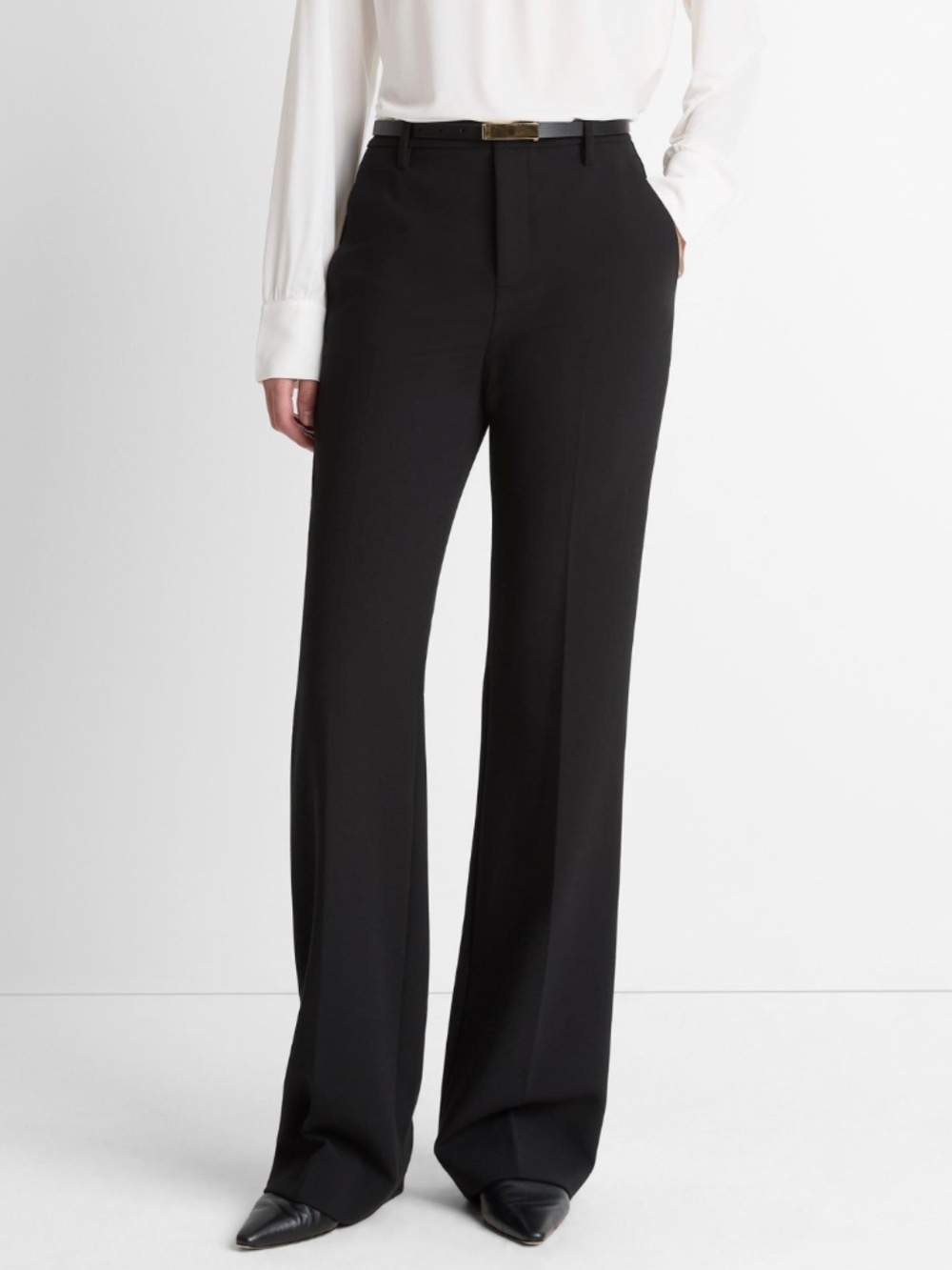 Vince Simone Mid-Rise Sculptural Slim Flare Pant Size 6